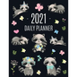 Raccoon Daily Planner 2021: Pretty Organizer for All Your Weekly Appointments For School, Office, College, Work, or Family Home With Monthly Sprea - Paperback