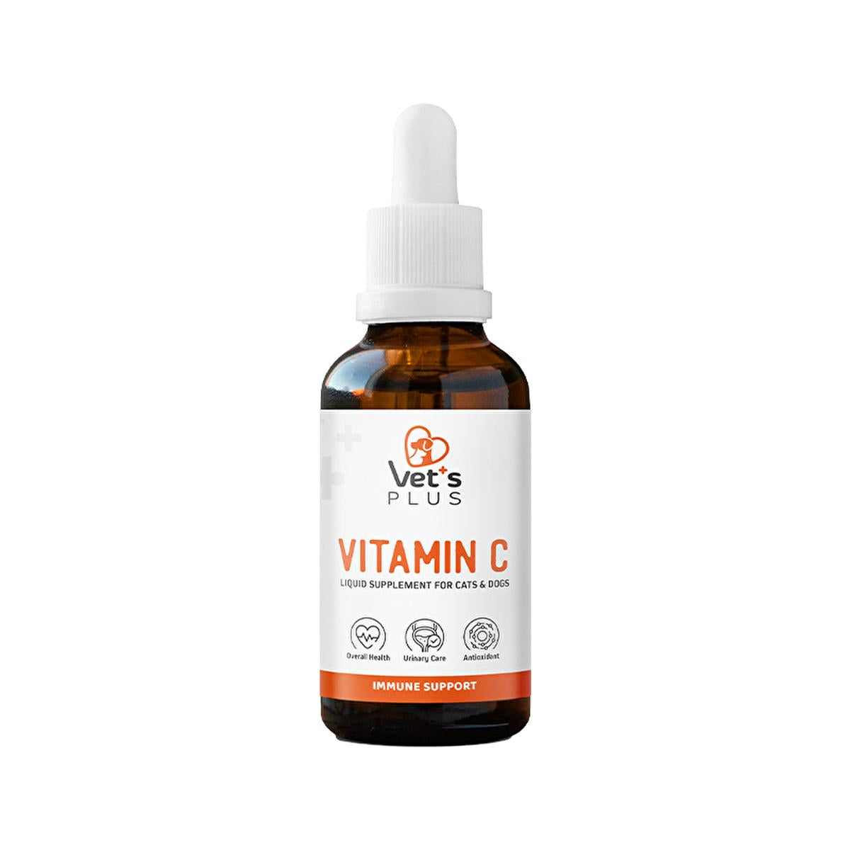 Vet's Plus C Vitamin Supplement for Cats and Dogs - Immune System Support & Urinary Tract Health - 75 Tablets