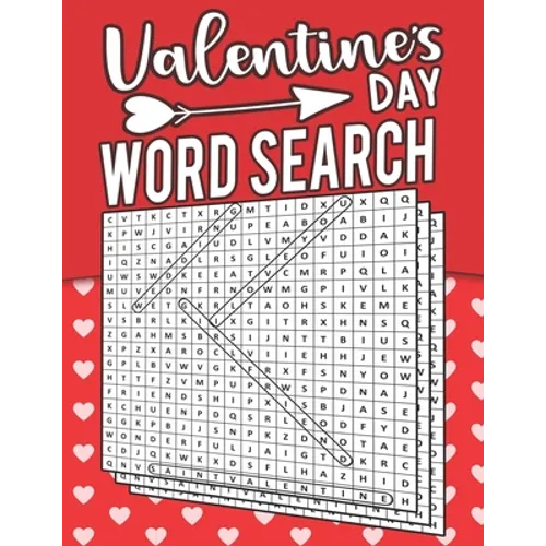 Valentine's Day Word Search: +50 Themed Word Search Puzzles Book For Adults, Cute Valentines Day Gift Idea - Paperback