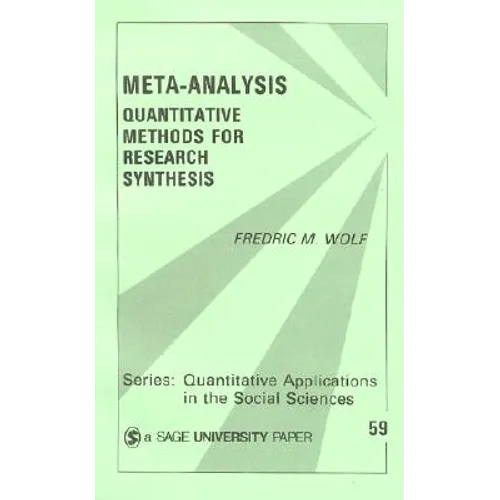 Meta-Analysis: Quantitative Methods for Research Synthesis - Paperback