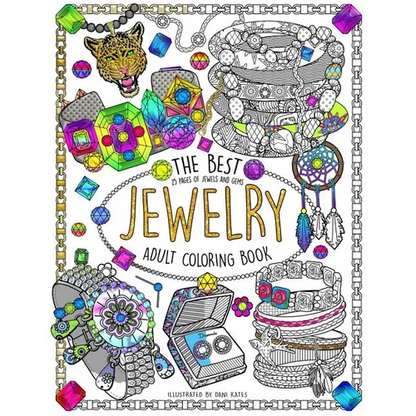 The Best Jewelry Adult Coloring book: 25 Pages of Jewels and Gems - Paperback