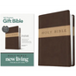 Premium Gift Bible Nlt, Filament Enabled, Tutone (Leatherlike, Dark Brown/Tan, Red Letter) - Imitation Leather