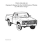 TM 9-2320-289-10 Operator's Manual for the M1008 series of trucks - Paperback