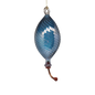 Blown Egyptian Glass Hummingbird Feeder - Blue