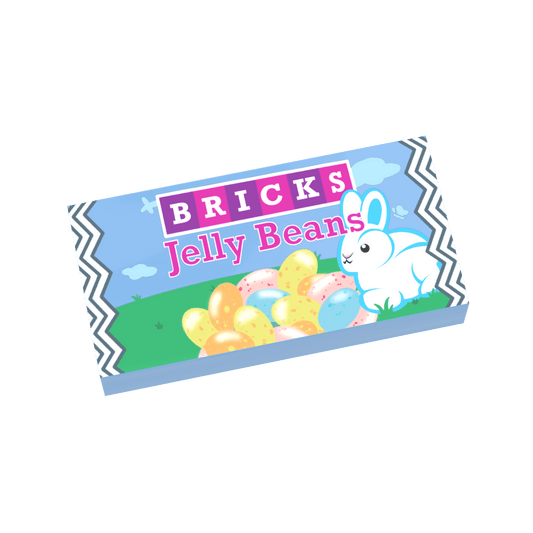 Jelly Beans Bag - Easter Candy - Custom Printed 1x2 Tile - Made Using LEGO® Parts