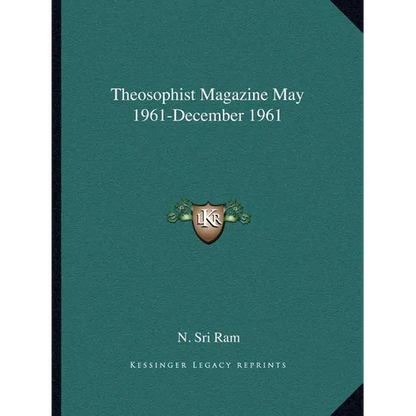 Theosophist Magazine May 1961-December 1961 - Paperback