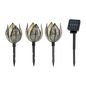 Solar Powered Copper Lily lights - set of 3