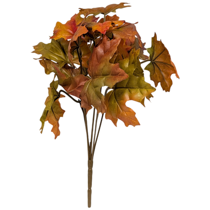11-Inch Autumn Maple Leaf Bush