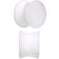 1/2 White Acrylic Saddle Plug Set