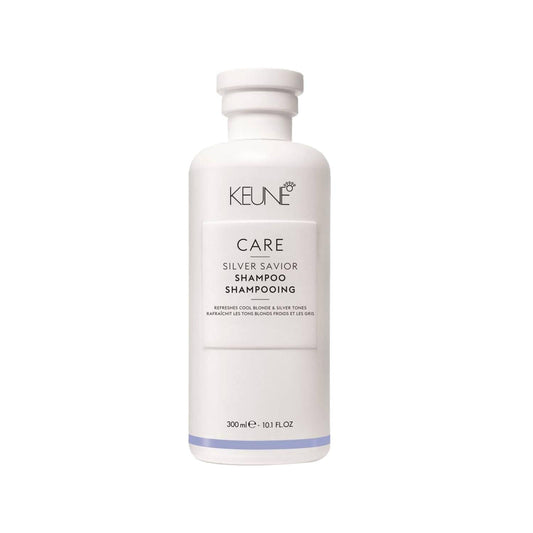 Keune Silver Savior Purple Shampoo for Gray, White, and Platinum Hair - Neutralizes Brassy Tones, Maintains Cool Tone - 300 ml