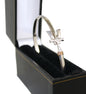 Vermont   Hook Bracelet Silver with Diamond Accents - 4mm Band - 7.5 Inch