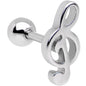 16G 1/4 Treble Clef Music Note Tragus Cartilage Earring