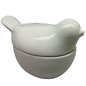 Bird Covered Candle Dish - Fresh Linen
