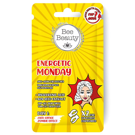 Bee Beauty 7-Day Skincare Mask Set for Face, Hands, and Feet - Comprehensive Facial and Body Care Routine