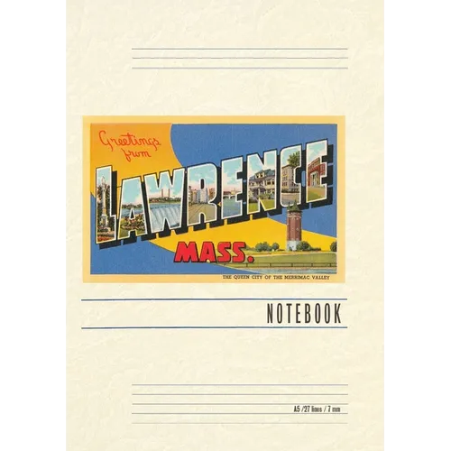 Vintage Lined Notebook Greetings from Lawrence, Mass. - Paperback