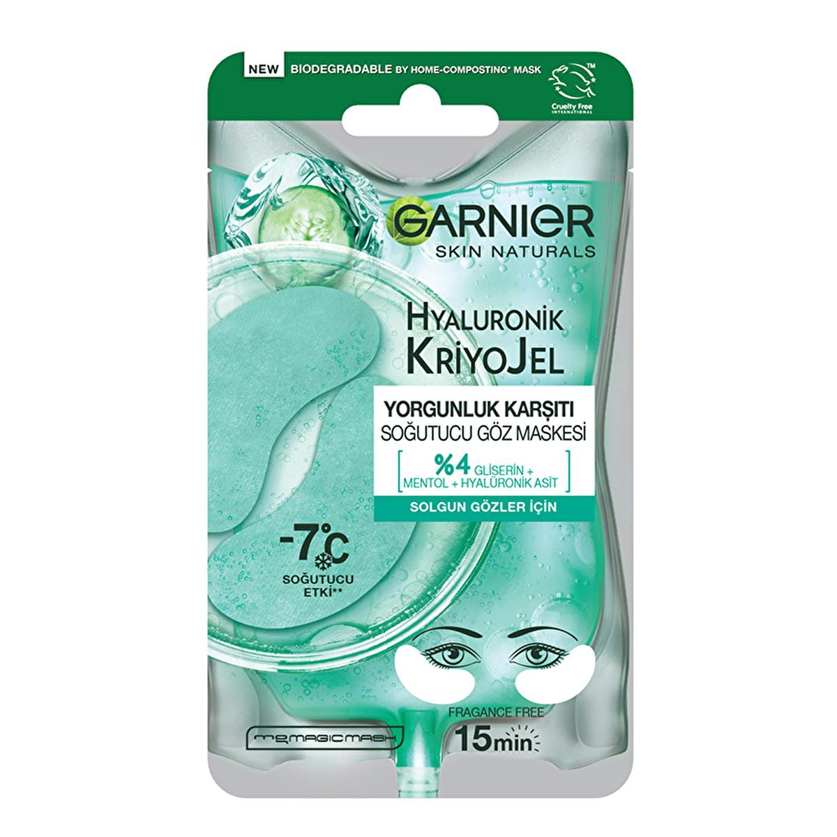 Garnier Hyaluronik Cooling Eye Mask - Anti-Fatigue, Hydrating Gel for Dark Circles & Puffiness