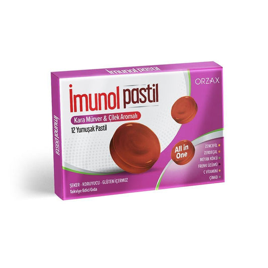 _munol Herbal Lozenges - Black Elderberry & Strawberry Flavor - Immune Support, Sugar-Free, Gluten-Free
