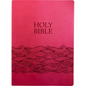 Kjver Holy Bible, Wave Design, Large Print, Berry Ultrasoft: (King James Version Easy Read, Red Letter, Pink) - Imitation Leather