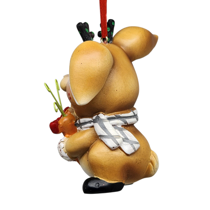 Jolly Bunny Ornament - Approximately 4 Inches