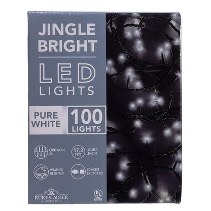 Jingle Bright 100 LED Light Set - Pure White