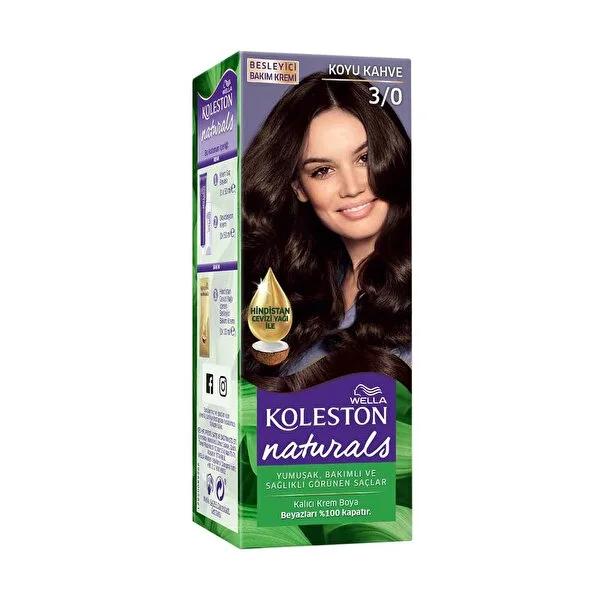 Koleston Naturals Dark Brown Hair Dye: Perfect Gray Coverage & Long-Lasting Color with Coconut Oil - At Home Hair Color Kit