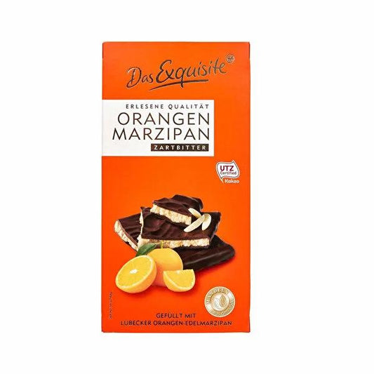 Das Exquisite: LŸbeck Orange Marzipan Tablet Chocolate - Gourmet European Treat, 140g