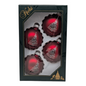 Krebs Value Glass Ornament 4 pack - Deep Red Fa La La