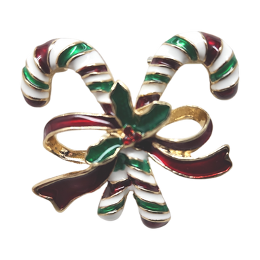 Enamel Finish Pin - Candy Canes