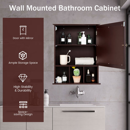 Wall Mounted and Mirrored Bathroom Cabinet