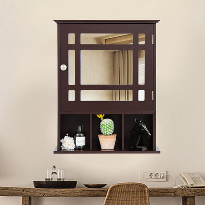 Wall Mounted and Mirrored Bathroom Cabinet