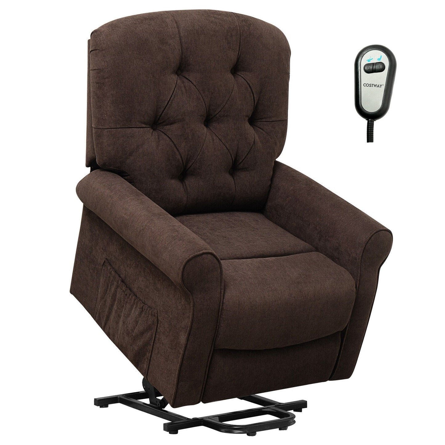Recliner Chair Sofa for Elderly with Side Pocket and Remote Control