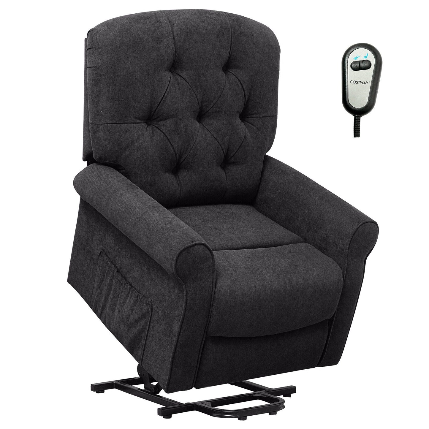 Recliner Chair Sofa for Elderly with Side Pocket and Remote Control
