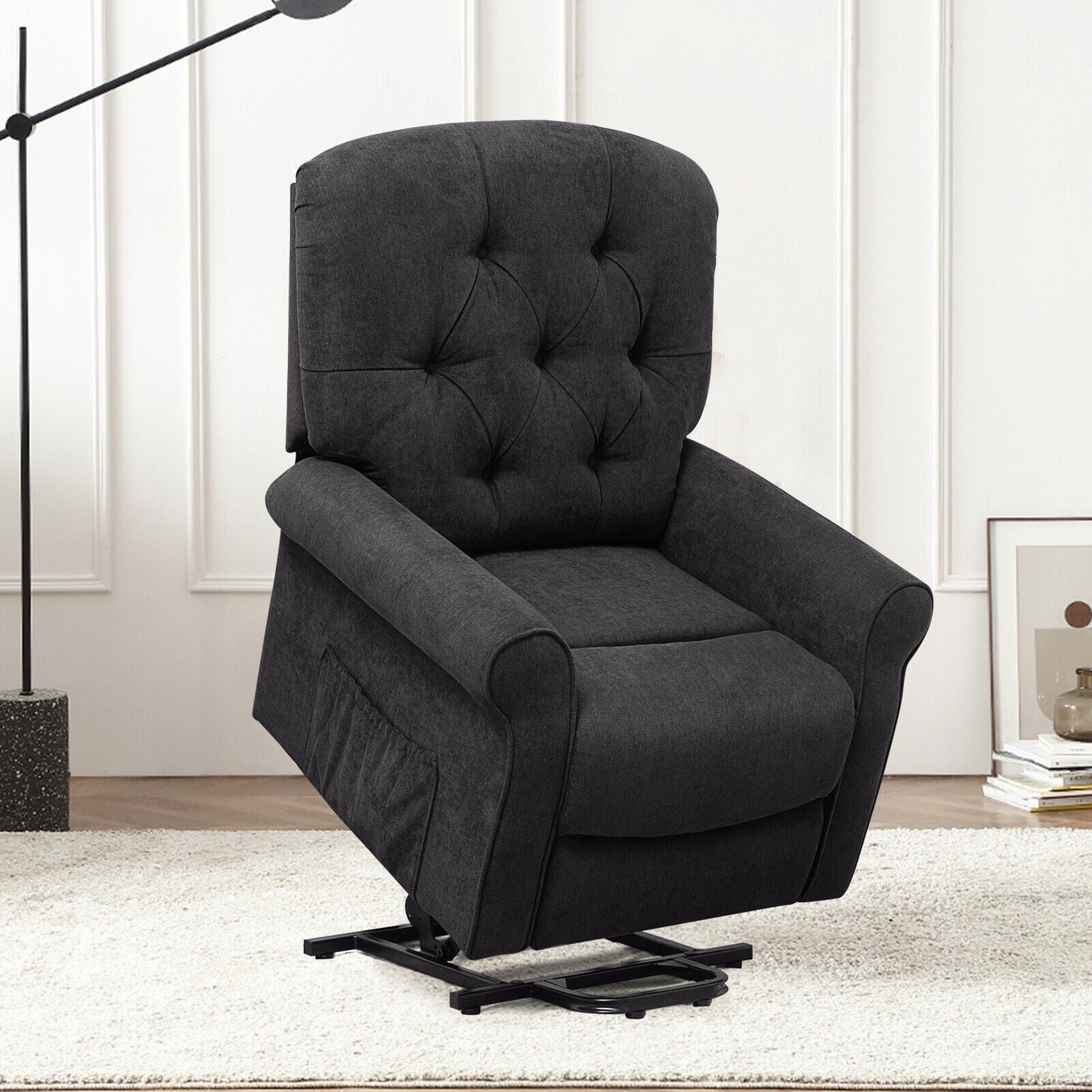 Recliner Chair Sofa for Elderly with Side Pocket and Remote Control