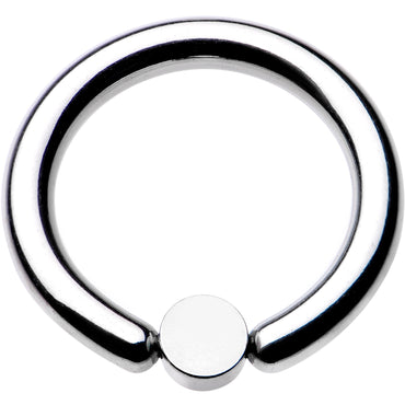 10G 1/2 White Faux Opal 4mm Disc BCR Captive Ring
