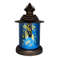 Floral Glass Cylinder Lantern -