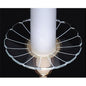 Single Glass Bobeche - Fancy Segmented