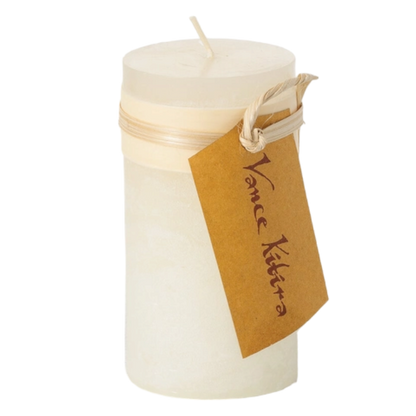 Melon White Timber Pillar Candle - 2x2x4