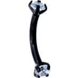 5/16 Clear CZ Gem Black PVD Bling Bling Curved Eyebrow Ring