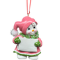 Snow Kid Ornament - Girl - Pink Hat