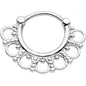 16G 5/16 Tribal Filigree Fan Septum Clicker