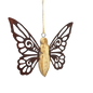 Metal and Mango Wood Rustic Butterfly Ornament - Medium