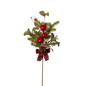 Pine & Berry Pick with Plaid Bow -