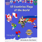 All Countries Flags of the World Coloring Book: Part One America + oceania: Continent Book for Kids with Flags, Maps, Capitals, (Population and Area S - Paperback