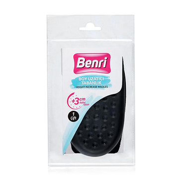 Benri Shoe Heel Inserts - Discreet 3cm Height Increaser for Comfortable Shoe Lifts - Universal Fit for Boots, Classic, and Sports Shoes