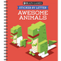 Brain Games - Sticker by Letter: Awesome Animals (Sticker Puzzles - Kids Activity Book) - Spiral