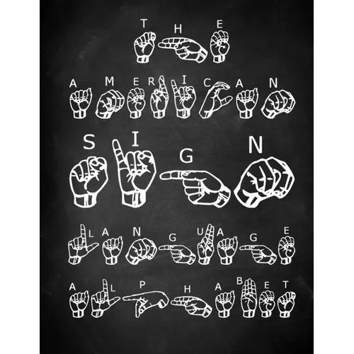 ASL American Sign Language: Alphabet Book For Beginners: For All Ages - Hand Signs - Paperback