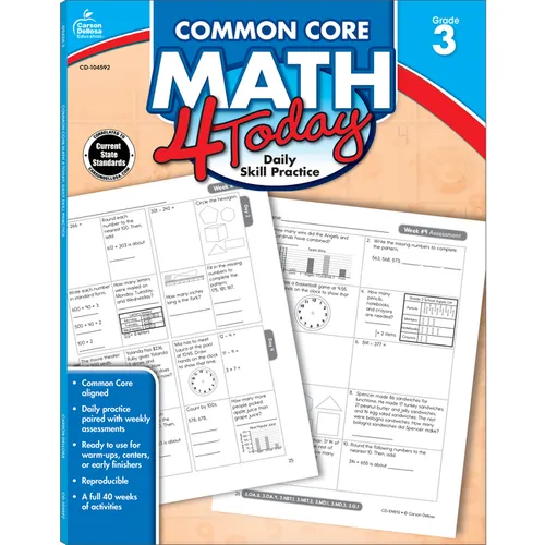 Common Core Math 4 Today, Grade 3: Daily Skill Practice Volume 6 - Paperback