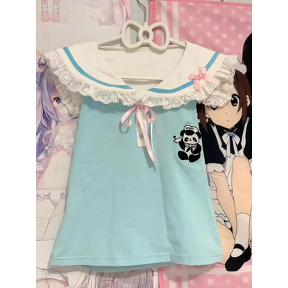 Kawaii Lace Patchwork T-Shirt