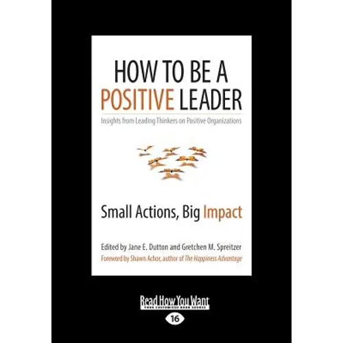 How to Be a Positive Leader: Small Actions, Big Impact (Large Print 16pt) - Paperback