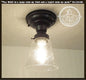 Seeded Glass Shade Flush Lighting
